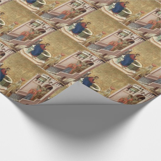 Jesus und Frau in Brunnen Geschenkpapier (Ecke)