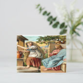 Jesus und Frauen auf der gut Postkarte (Stehend Vorderseite)