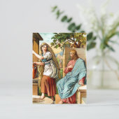 Jesus und Frauen auf der gut Postkarte (Stehend Vorderseite)