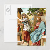 Jesus und Frauen auf der gut Postkarte (Vorne/Hinten)