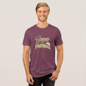Jesus und Fußball Tri-Blend Shirt (Vorderseite voll)