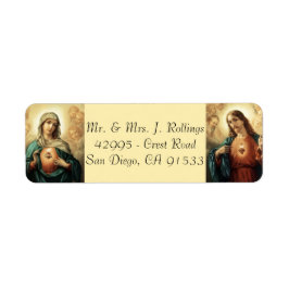 Jesus und gesegnete Jungfrau Mary Rücksendeadresse