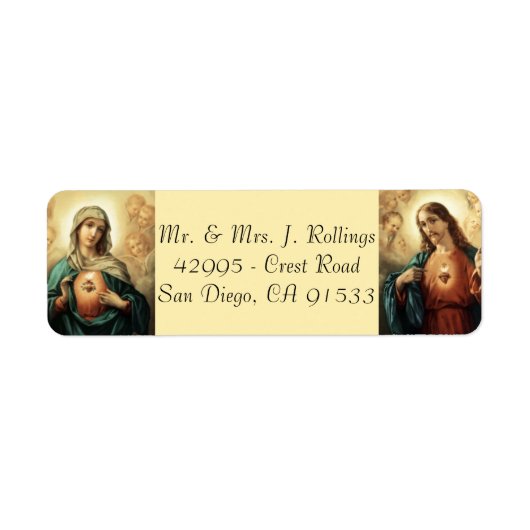Jesus und gesegnete Jungfrau Mary Rücksendeadresse (Vorne)
