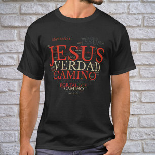 Jesus und Glaube Herz Männer christlich Spanisch T-Shirt