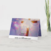 Jesus und glühende Cross Osterkarte Feiertagskarte (Rückseite)