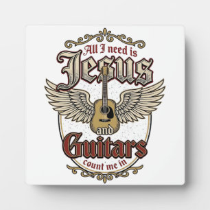 Jesus und Guitars Vintage Christliche Gitarre Fotoplatte