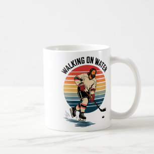 Jesus und Hockey - Retro christlich religiöses Hoc Kaffeetasse