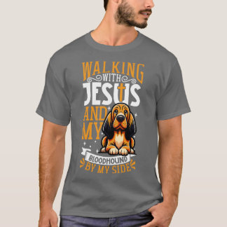 Jesus und Hund Bloodhound T-Shirt