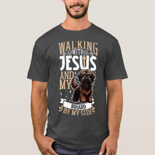 Jesus und Hund Briard T-Shirt