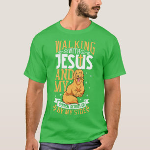 Jesus und Hund Golden Retriever T-Shirt