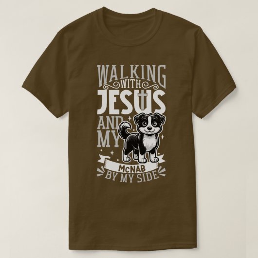 Jesus und Hund McNab T-Shirt (Design vorne)