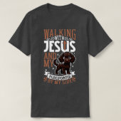 Jesus und Hund Pudelpointer T-Shirt (Design vorne)