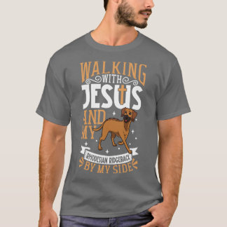 Jesus und Hund Rhodesian Ridgeback T-Shirt