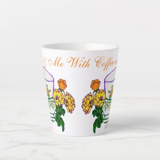 Jesus und ich mit Kaffee oder Tee Milchtasse (Vorderseite)