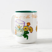 Jesus und ich mit Kaffee oder Tee Zweifarbige Tasse (Vorderseite Links)