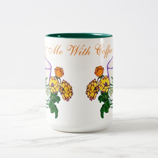 Jesus und ich mit Kaffee oder Tee Zweifarbige Tasse (Mittel)