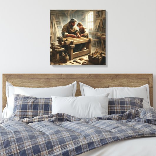 Jesus und Joseph 1 Leinwanddruck (Insitu (Schlafzimmer))