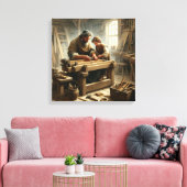 Jesus und Joseph 1 Leinwanddruck (Insitu (Wohnzimmer))