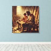 Jesus und Joseph 2 Leinwanddruck (Insitu (Holzboden))