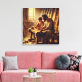 Jesus und Joseph 2 Leinwanddruck (Insitu (Wohnzimmer))