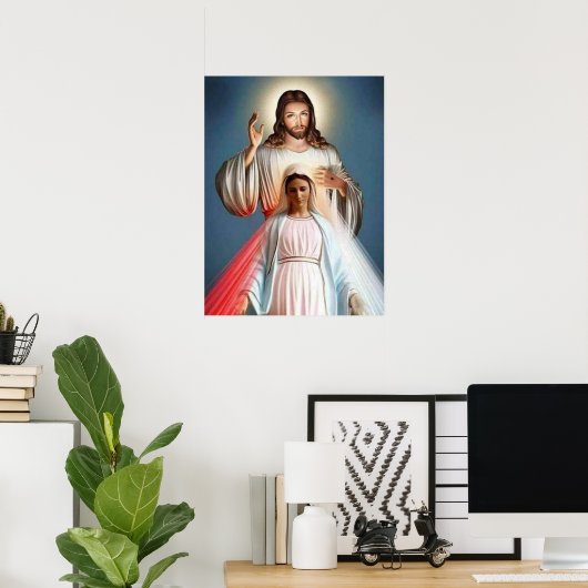Jesus und Jungfrau Mary Poster Paper (Heimbüro)