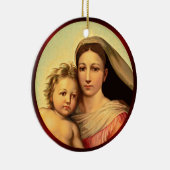 Jesus und Jungfrau Mary, Sixine Madonna ~ Keramik Keramik Ornament (Rechts)