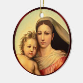 Jesus und Jungfrau Mary, Sixine Madonna ~ Keramik Keramik Ornament (Links)