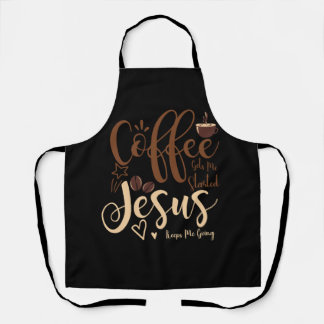 Jesus und Kaffee Glaube Christliches Sprichwort Be Schürze