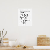Jesus und Kaffee Poster (Küche)