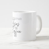 Jesus und Kaffee-Tasse Jumbo-Tasse (Vorderseite Rechts)