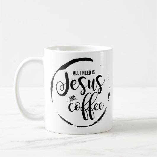 Jesus- und Kaffee-Tasse Kaffeetasse (Links)