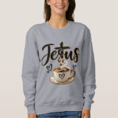 Jesus- und Kaffeeliebhaber Sweatshirt (Vorderseite)