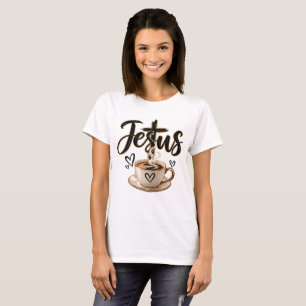 Jesus- und Kaffeeliebhaber T-Shirt