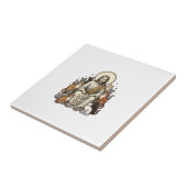 Jesus und Katzen Vintage Fliese (Seite)