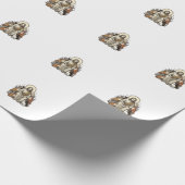 Jesus und Katzen Vintage Geschenkpapier (Ecke)