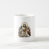 Jesus und Katzen Vintage Kaffeetasse (Mittel)