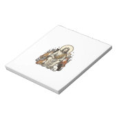 Jesus und Katzen Vintage Notizblock (Rotiert)