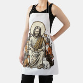 Jesus und Katzen Vintage Schürze (InSitu)