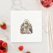 Jesus und Katzen Vintage Serviette (Beispiel)