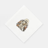 Jesus und Katzen Vintage Serviette (Ecke)