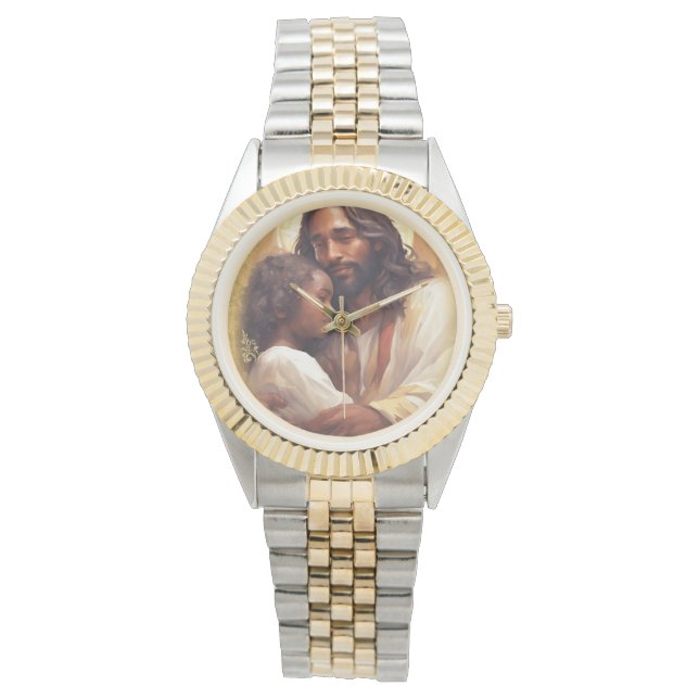Jesus und Kind Armbanduhr (Vorderseite)