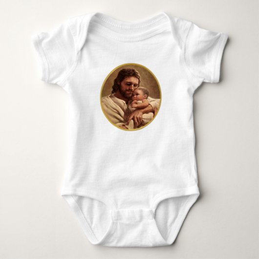 Jesus und Kind Baby Strampler (Vorderseite)