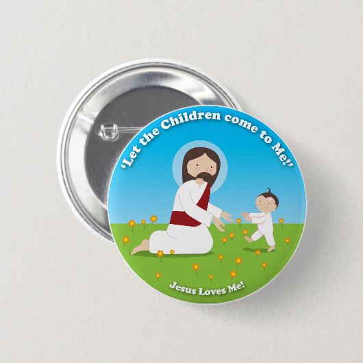 Jesus und Kind Button (Vorne & Hinten)
