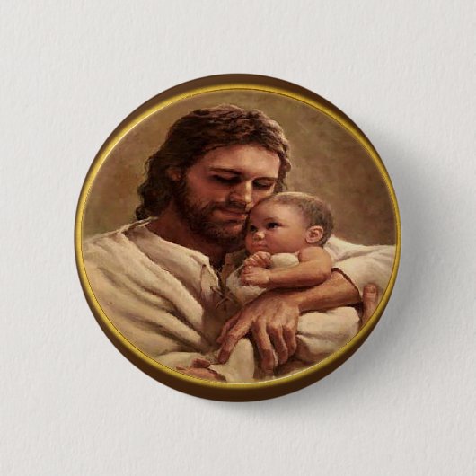 Jesus und Kind Button (Vorderseite)