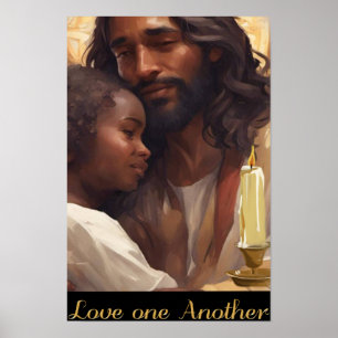 Jesus und Kind christlicher Poser Poster