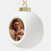 Jesus und Kind Keramik Kugel-Ornament (Rechts)