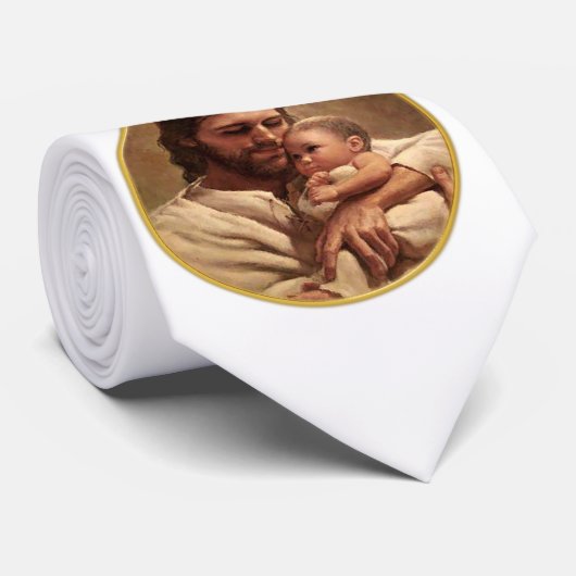 Jesus und Kind Krawatte (Gerollt)