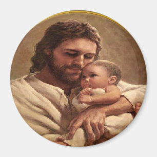Jesus und Kind Magnet