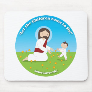Jesus und Kind Mousepad