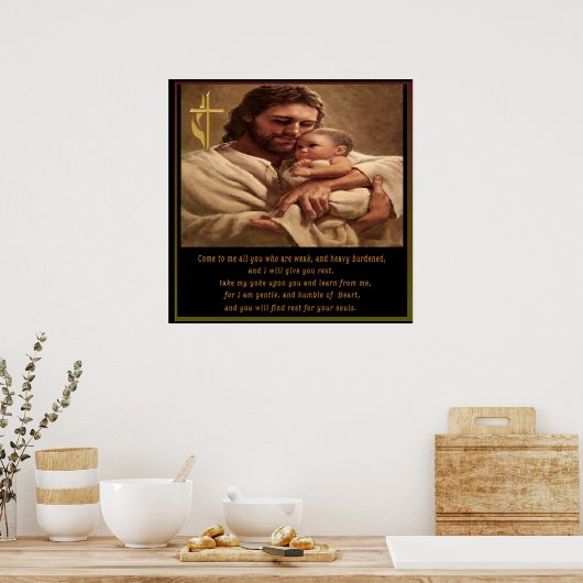Jesus und Kind Poster (Küche)